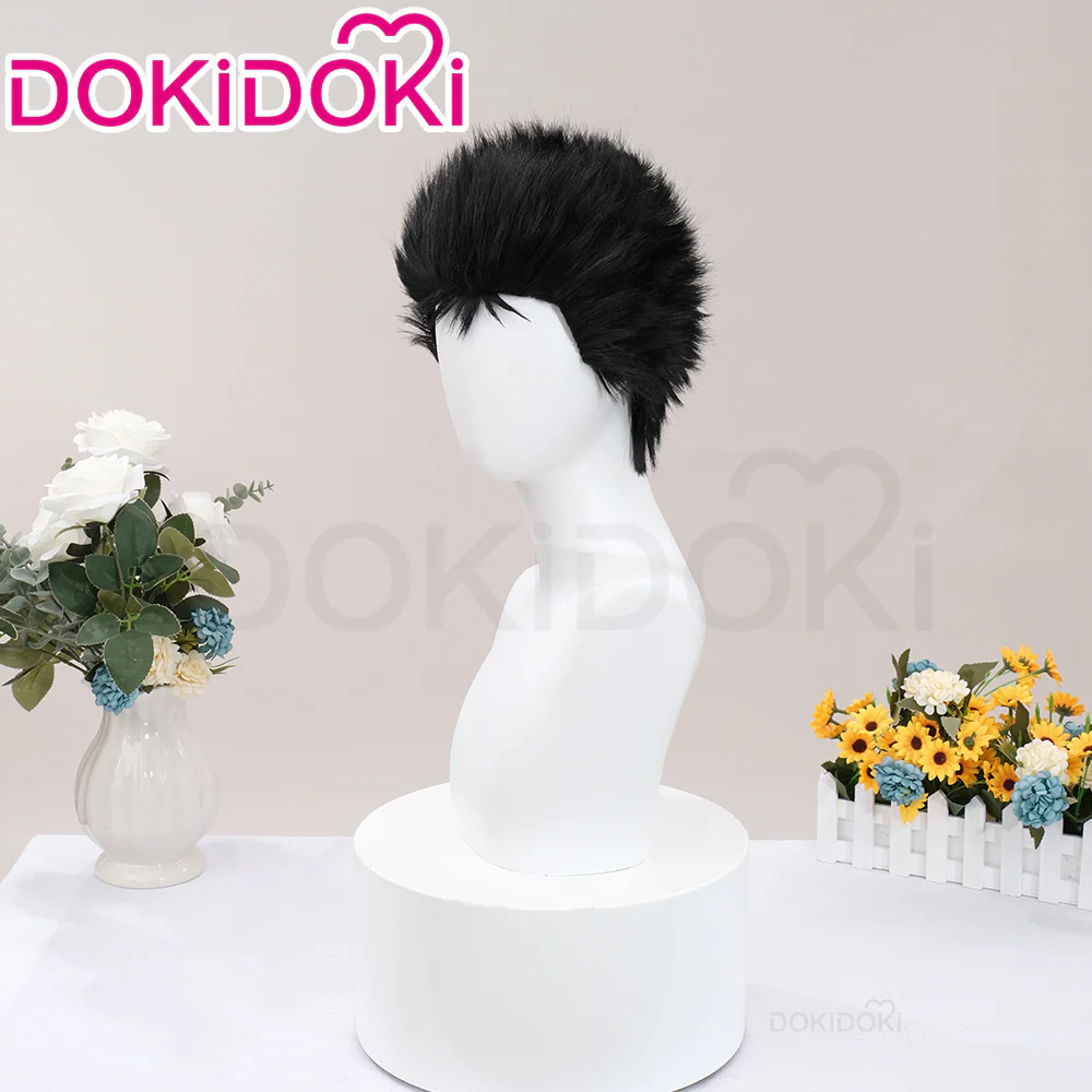 【Ready For Ship】DokiDoki Anime NANA Cosplay Honjo Ren Wig Short Straight Black Hair - Image 2