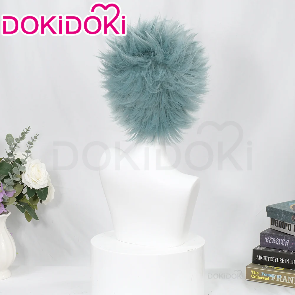 【Ready For Ship】DokiDoki Anime NANA Cosplay Okazaki Shinichi Wig Short Straight Blue Hair - Image 3