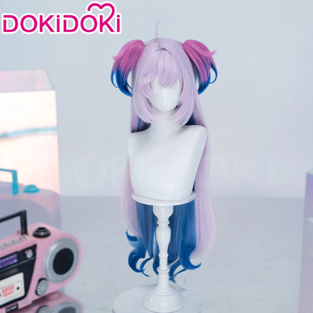 DokiDoki Anime Needy Girl Overdose Cosplay Purple Lollipop Wig Long Curly Purple Blue Gradient Hair Deadly Poison Denpa Girl☆Purple Lollipop - Image 3