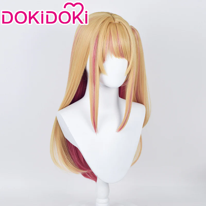 【Ready For Ship】DokiDoki Anime Oshi no Ko Cosplay Hoshino Rubii Wig Long Straight Yellow Pink Hair - Image 3