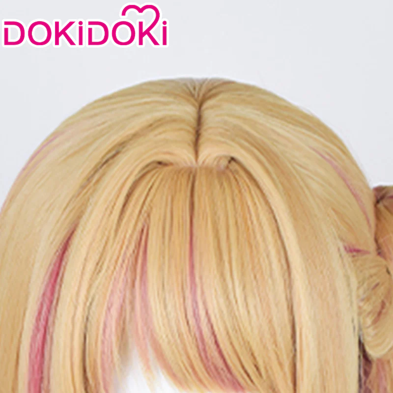 【Ready For Ship】DokiDoki Anime Oshi no Ko Cosplay Hoshino Rubii Wig Long Straight Yellow Pink Hair - Image 4
