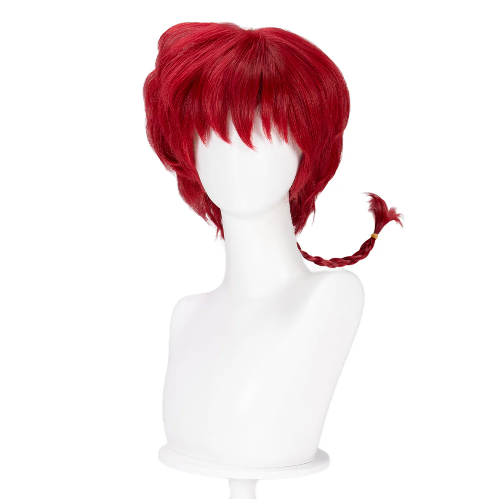 【Ready For Ship】DokiDoki Anime Ranma Nibun-no-Ichi Cosplay Ranma Wig Red Ranma1/2 - Image 5