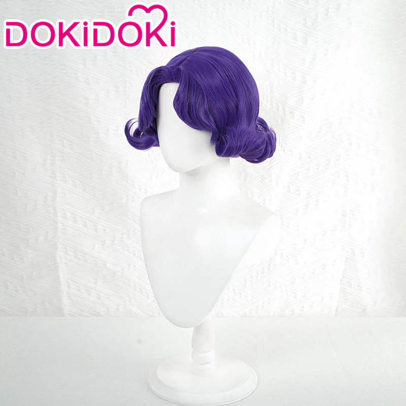 【Ready For Ship】DokiDoki Anime Revolutionary Girl Utena Cosplay Anthy Himemiya Wig Short Purple Curls - Image 2