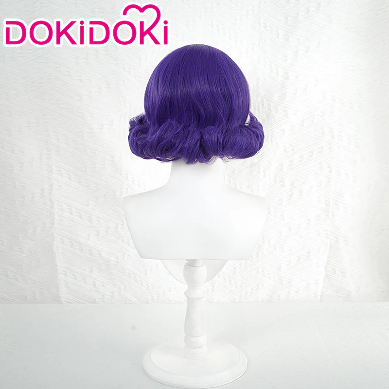 【Ready For Ship】DokiDoki Anime Revolutionary Girl Utena Cosplay Anthy Himemiya Wig Short Purple Curls - Image 3