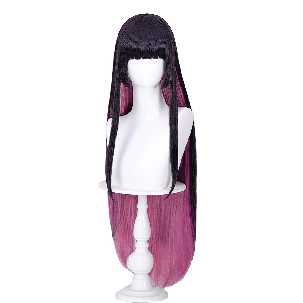 【Ready For Ship】DokiDoki Anime Rock Is a Lady's Modesty Cosplay Otoha Kurogane Wig Long Straight - Image 6