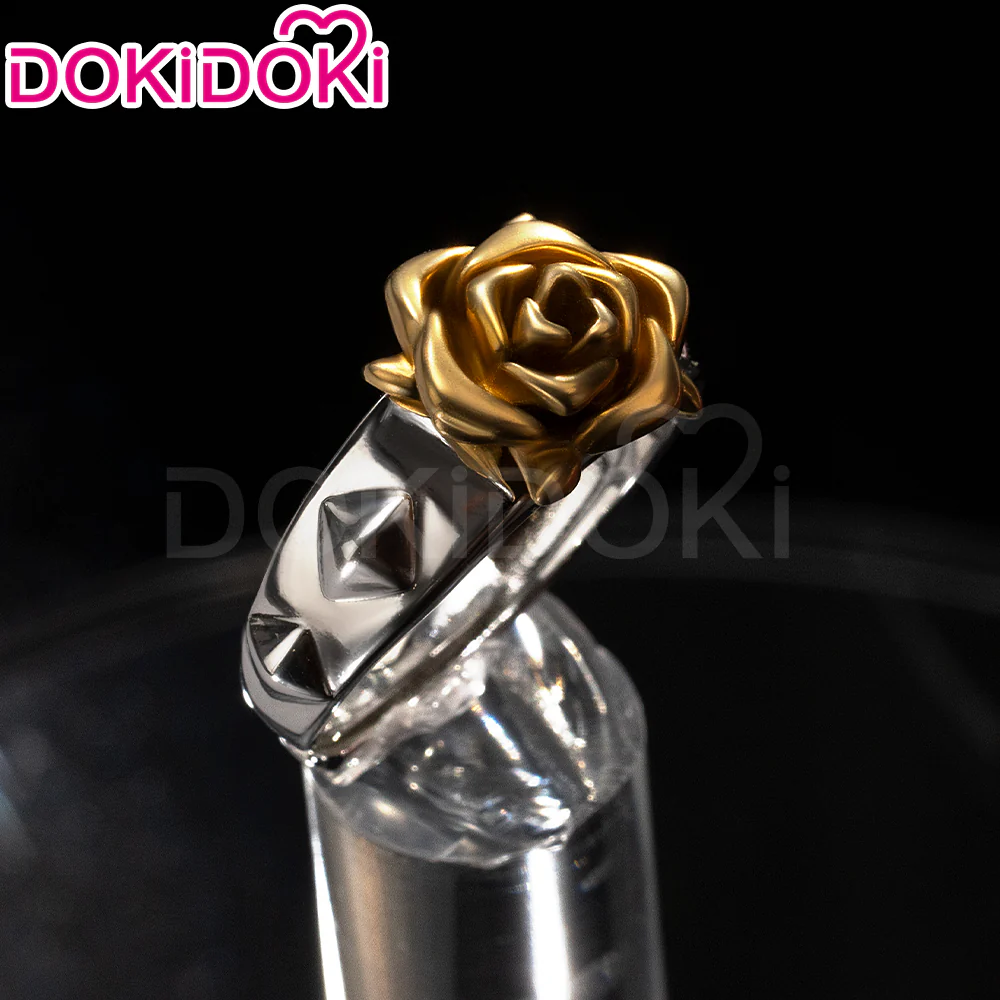 DokiDoki Anime Rozen Maiden Cosplay Shinku Wig / Ring Long Straight Yellow Hair Women Pure Ruby - Image 4