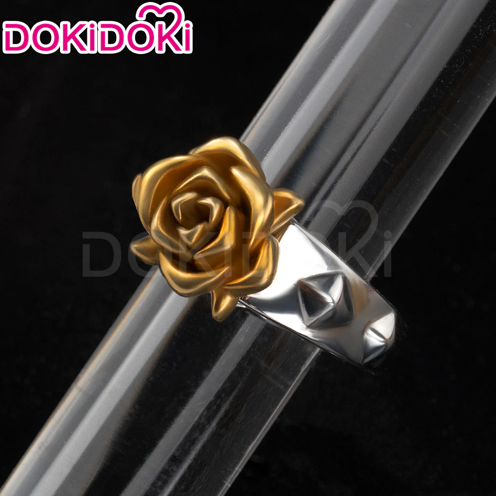 DokiDoki Anime Rozen Maiden Cosplay Shinku Wig / Ring Long Straight Yellow Hair Women Pure Ruby - Image 5