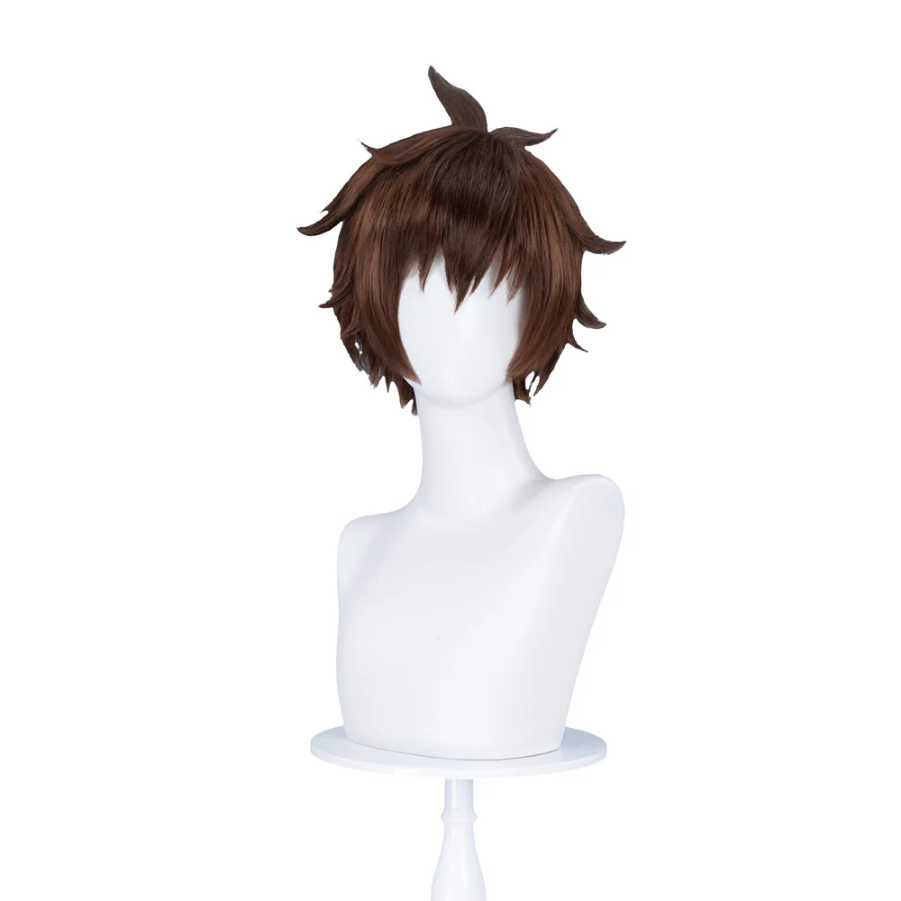 【Ready For Ship】DokiDoki Anime  Cosplay Wig Short Brown Men - Image 2