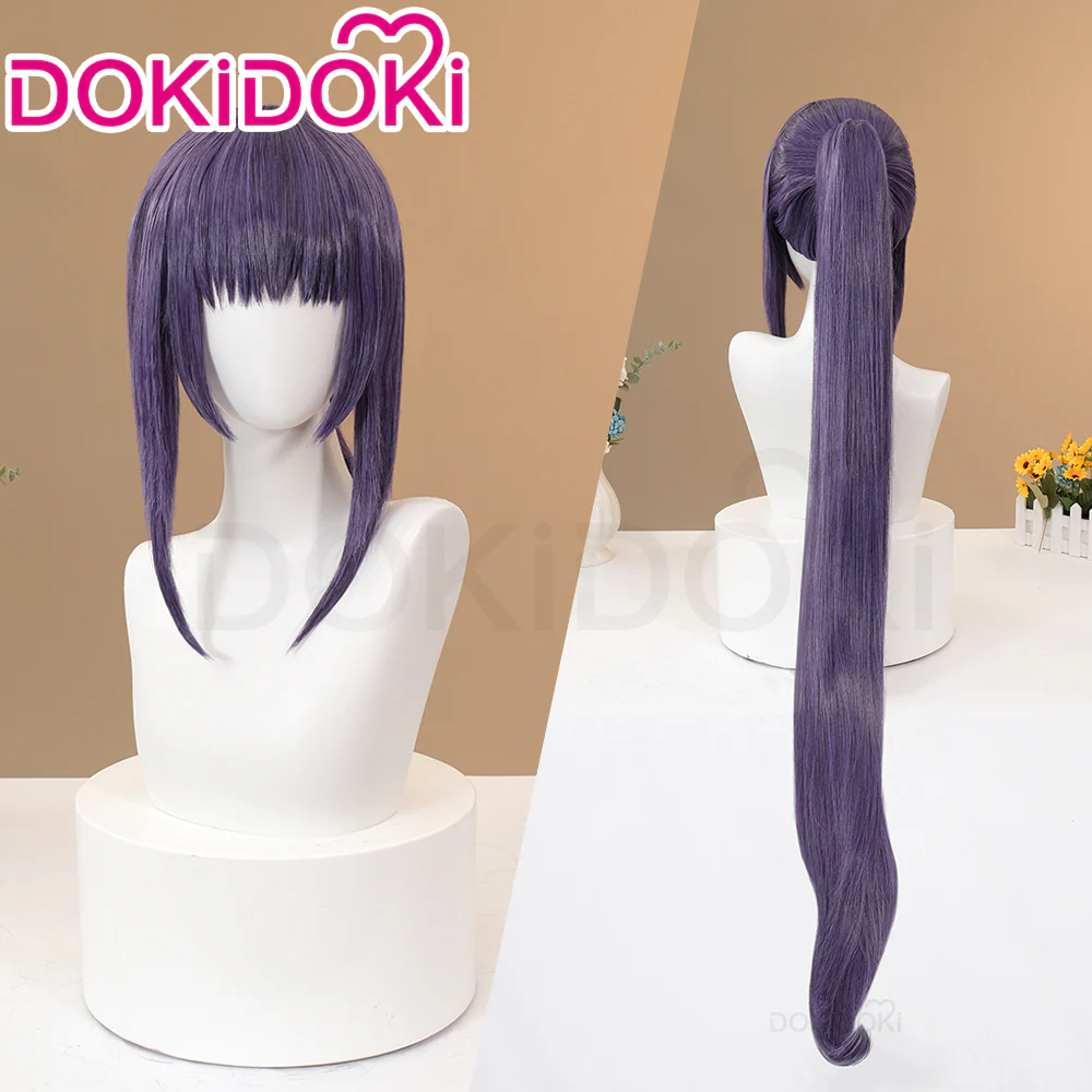 DokiDoki Anime Shugo Chara Cosplay Fujisaki Nadeshiko Wig Long Straight Purple Hair