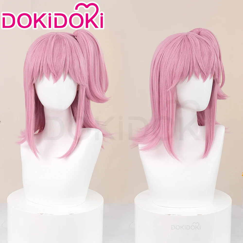 DokiDoki Anime Shugo Chara Cosplay Hinamori Amu Wig Pink Long Hair