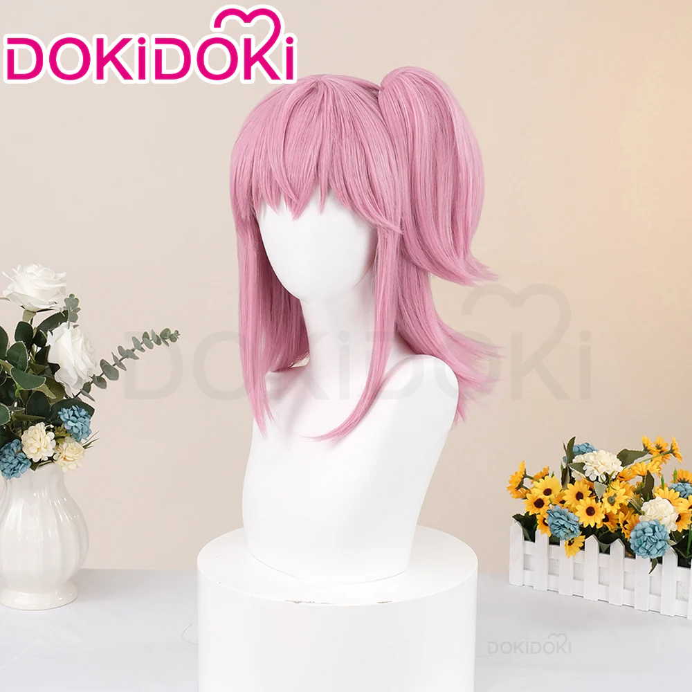 DokiDoki Anime Shugo Chara Cosplay Hinamori Amu Wig Pink Long Hair - Image 2