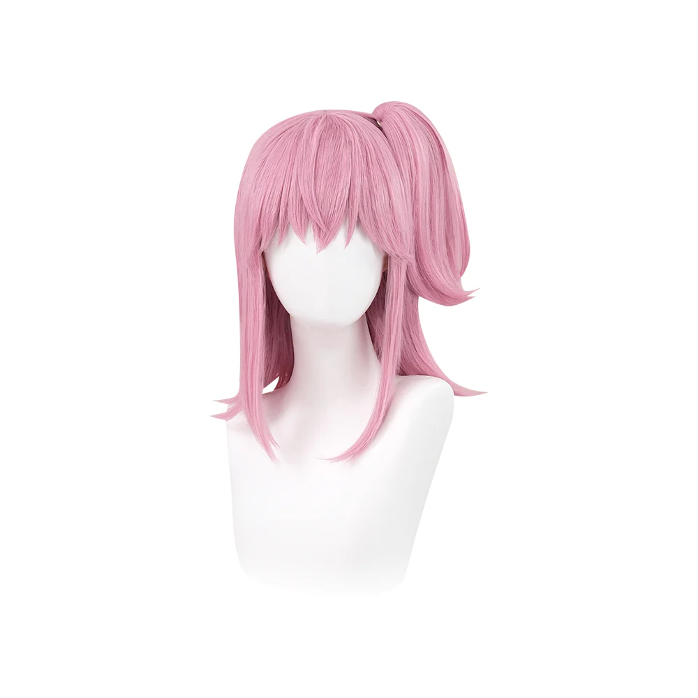 DokiDoki Anime Shugo Chara Cosplay Hinamori Amu Wig Pink Long Hair - Image 5