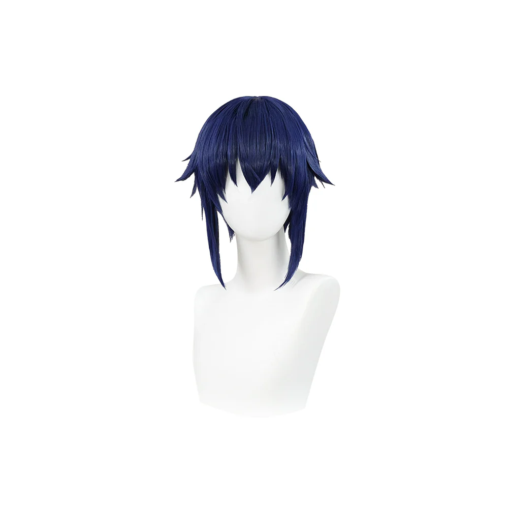 DokiDoki Anime Shugo Chara Cosplay Tsukiyomi Ikutoi Wig Short Straight Blue Hair - Image 5