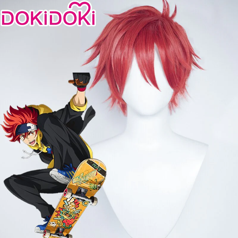 【Ready For Ship】DokiDoki Anime SK8 the Infinity Cosplay  Reki Kyan Wig Short Red Wig