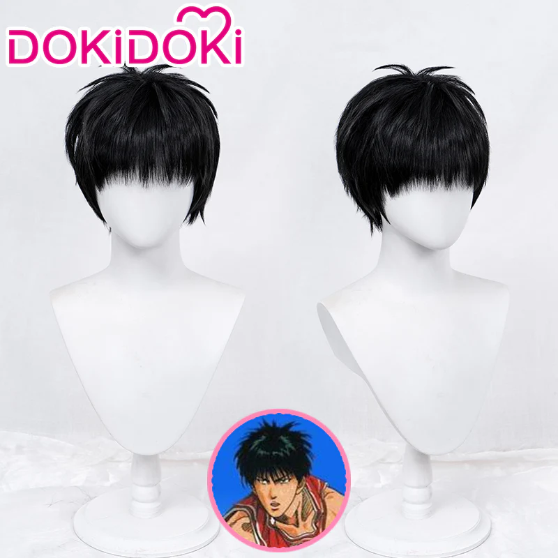 【Ready For Ship】DokiDoki Anime Slam Dunk Cosplay Kaede Rukawa Cosplay Wig Short Black