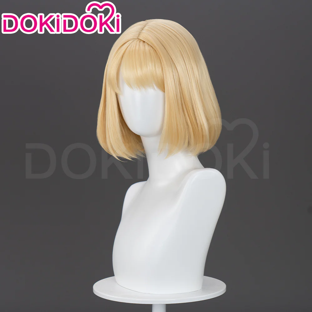 【Ready For Ship】DokiDoki Anime Cosplay Wig Short Straight Yellow Hair - Image 3