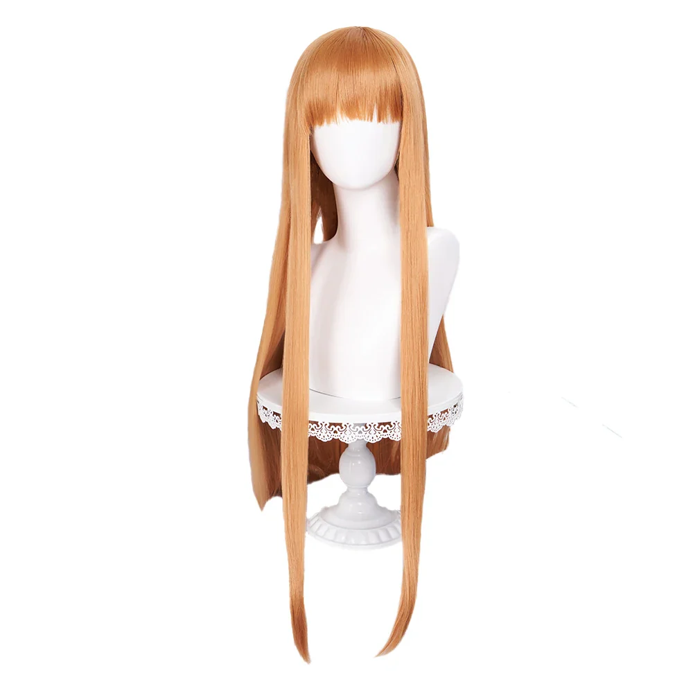 【Ready For Ship】DokiDoki Anime Spice and Wolf: Merchant Meets the Wise Wolf Cosplay Holo Wig Long Straight Orange Hair - Image 10