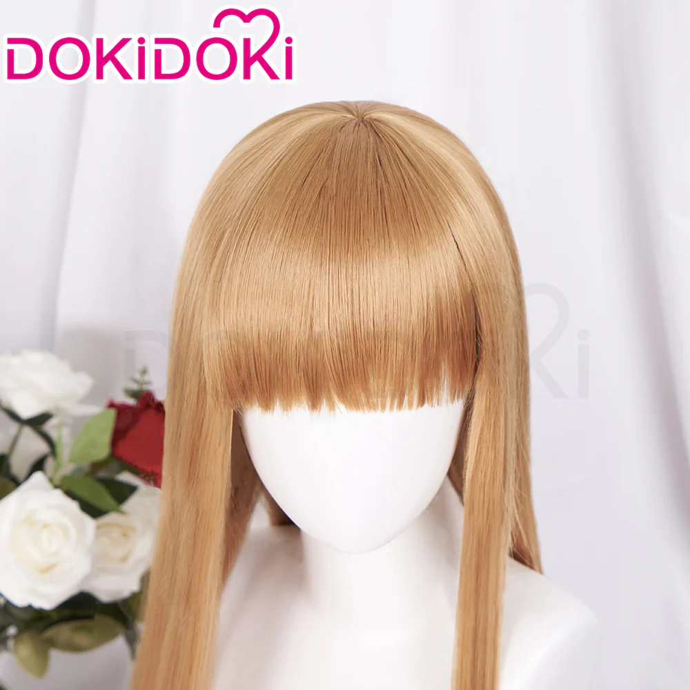 【Ready For Ship】DokiDoki Anime Spice and Wolf: Merchant Meets the Wise Wolf Cosplay Holo Wig Long Straight Orange Hair - Image 4