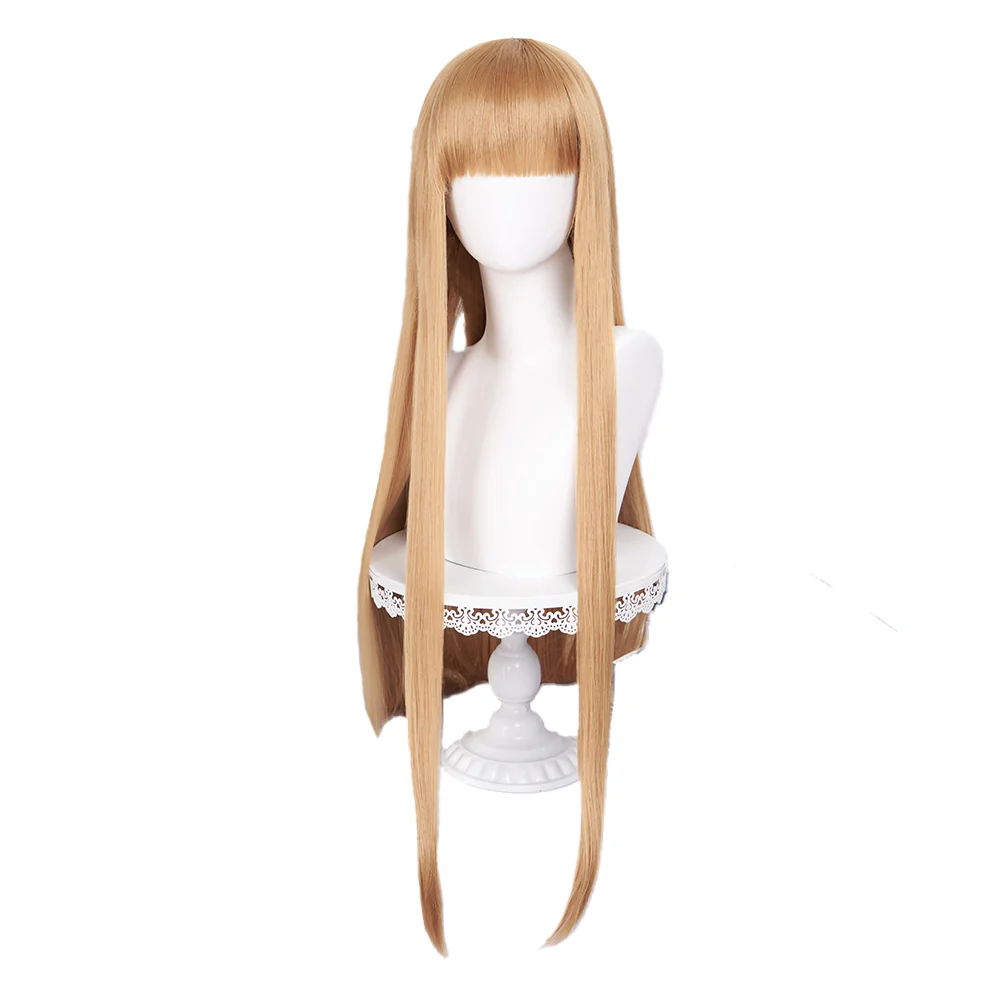 【Ready For Ship】DokiDoki Anime Spice and Wolf: Merchant Meets the Wise Wolf Cosplay Holo Wig Long Straight Orange Hair - Image 5