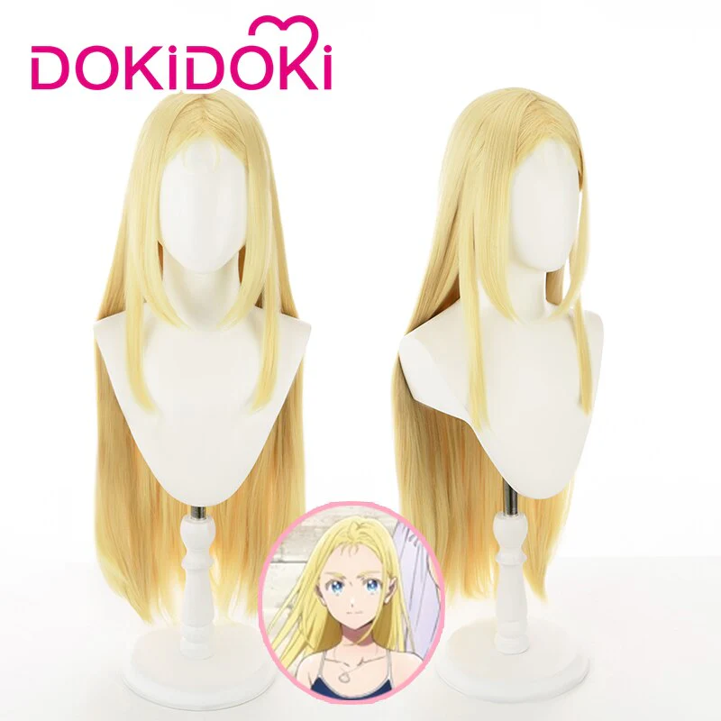 DokiDoki Anime Summer Time Rendering Wigs Kofune Ushio Cosplay Wig Golden wig Long Straight Blond
