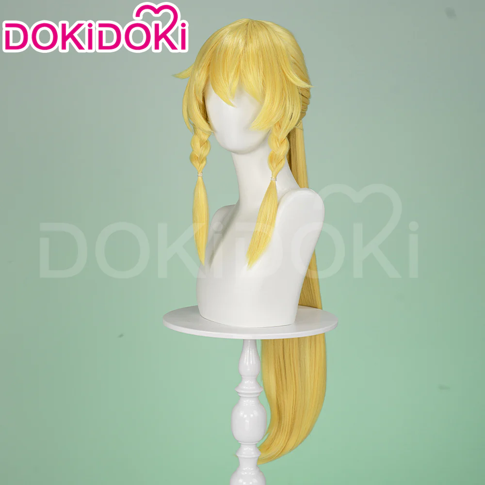 【Ready For Ship】DokiDoki Anime Sword Art Online Cosplay Leafa Wig Long Straight Yellow Hair SAO Kirigaya Suguha - Image 2