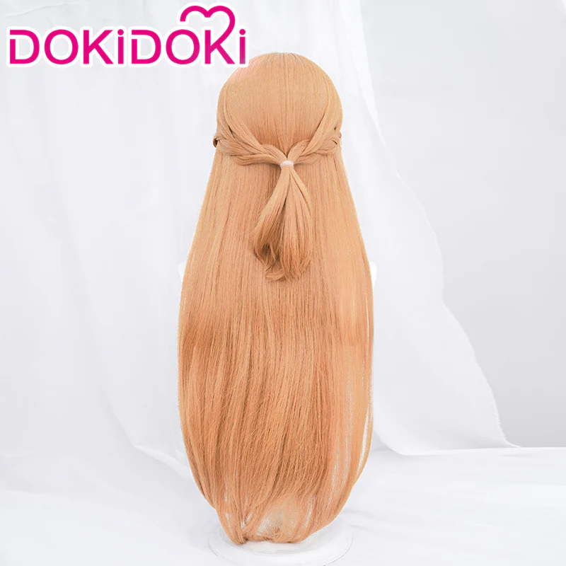 【US/EU LOCAL SHIPPING】 DokiDoki Anime Sword Art Online Cosplay Yuuki Asuna Wig Long Straight Gold Brown Blue SAO - Image 3