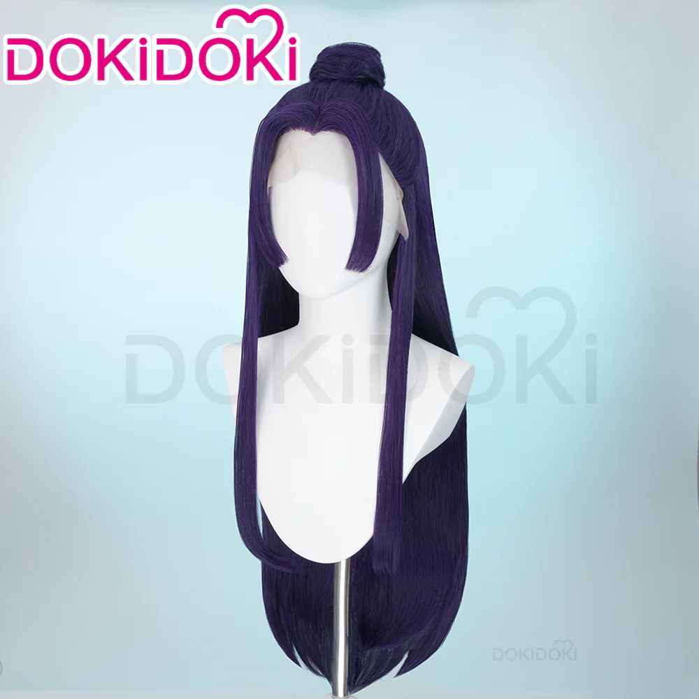 【Partially Ready For Ship】【Front Lace】DokiDoki Anime The Apothecary Diaries Cosplay Jinshi Wig Long Straight Purple Hair The Moon Fairy - Image 14