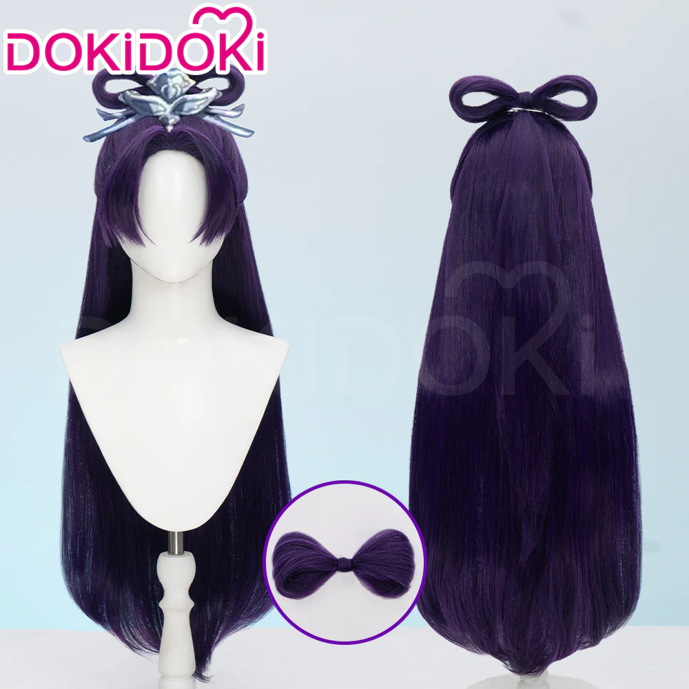 【Partially Ready For Ship】【Front Lace】DokiDoki Anime The Apothecary Diaries Cosplay Jinshi Wig Long Straight Purple Hair The Moon Fairy - Image 18