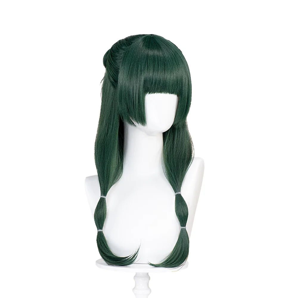 【Normal Ver Ready For Ship】DokiDoki Anime The Apothecary Diaries Cosplay Mao Mao Wig / Bow Clip / Ear Clip Long Straight Green Hair Maomao - Image 5