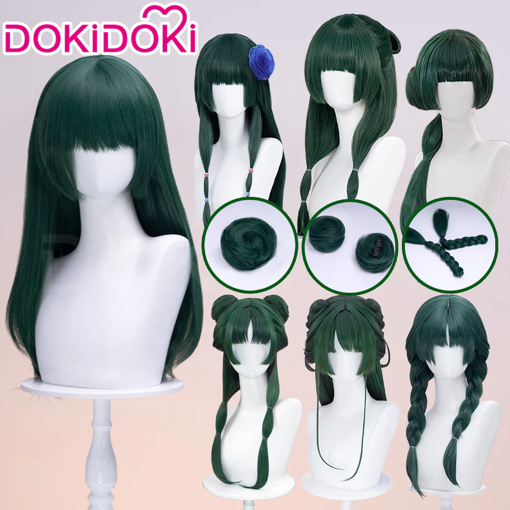 【6 Style】DokiDoki Anime The Apothecary Diaries Cosplay Mao Mao Wig Long Straight Green Hair Maomao