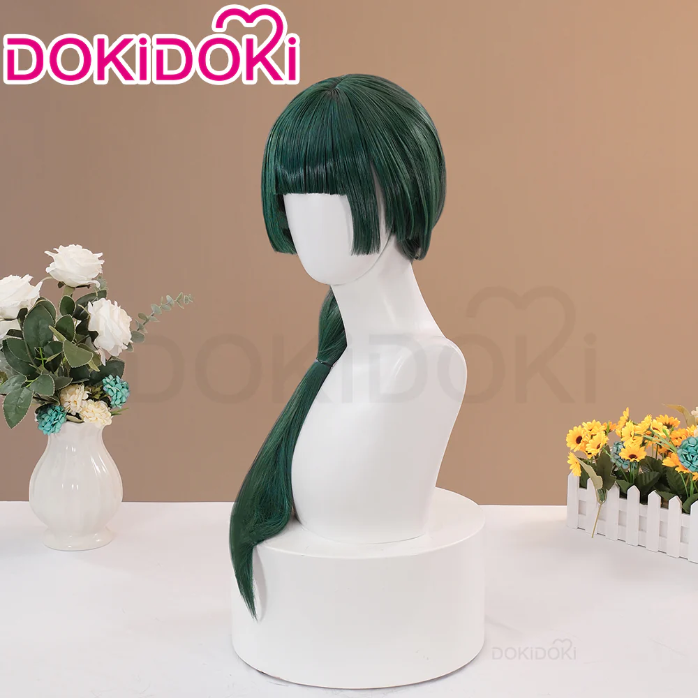 【Partially Ready For Ship】DokiDoki Anime The Apothecary Diaries Cosplay Mao Mao Wig / Hairpin / Earring / Bow Clip / Necklace Maomao Long Straight Green Hair Maomao - Image 3