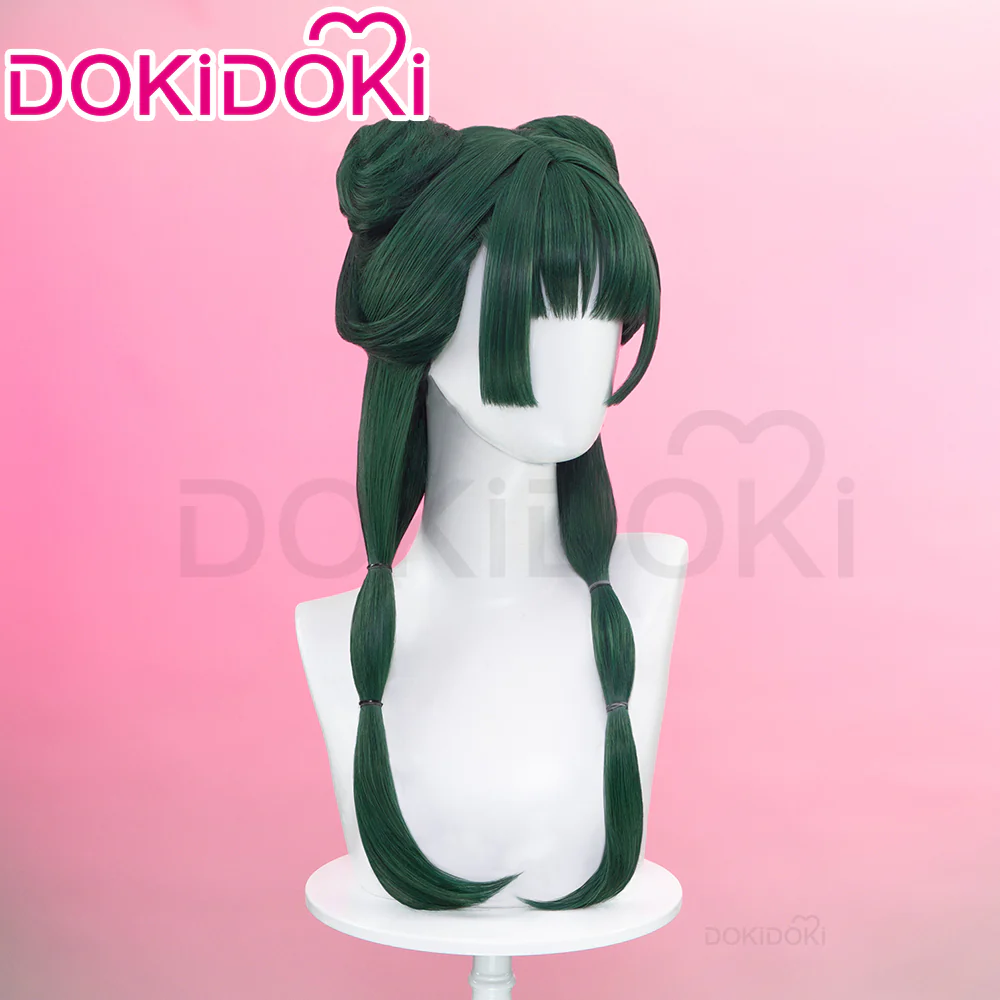 【Partially Ready For Ship】DokiDoki Anime The Apothecary Diaries Cosplay Mao Mao Wig / Hairpin / Earring / Bow Clip / Necklace Maomao Long Straight Green Hair Maomao - Image 8
