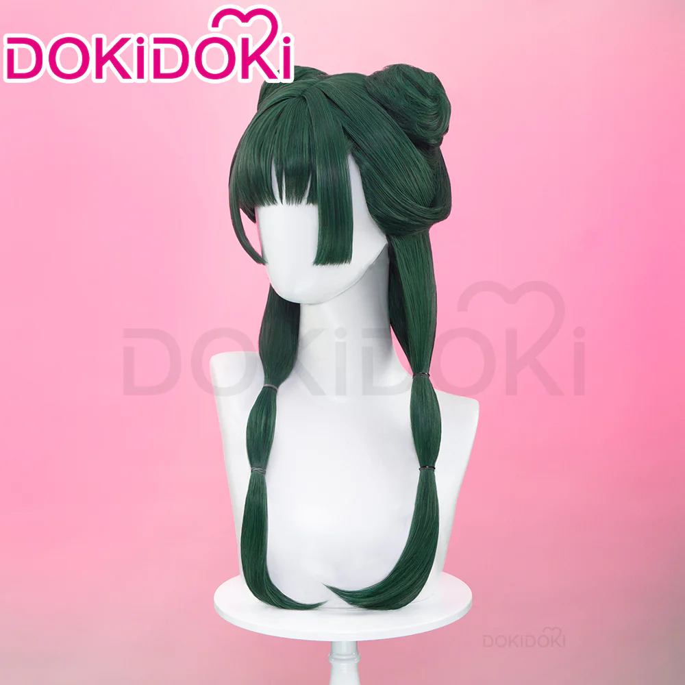 【Partially Ready For Ship】DokiDoki Anime The Apothecary Diaries Cosplay Mao Mao Wig / Hairpin / Earring / Bow Clip / Necklace Maomao Long Straight Green Hair Maomao - Image 9