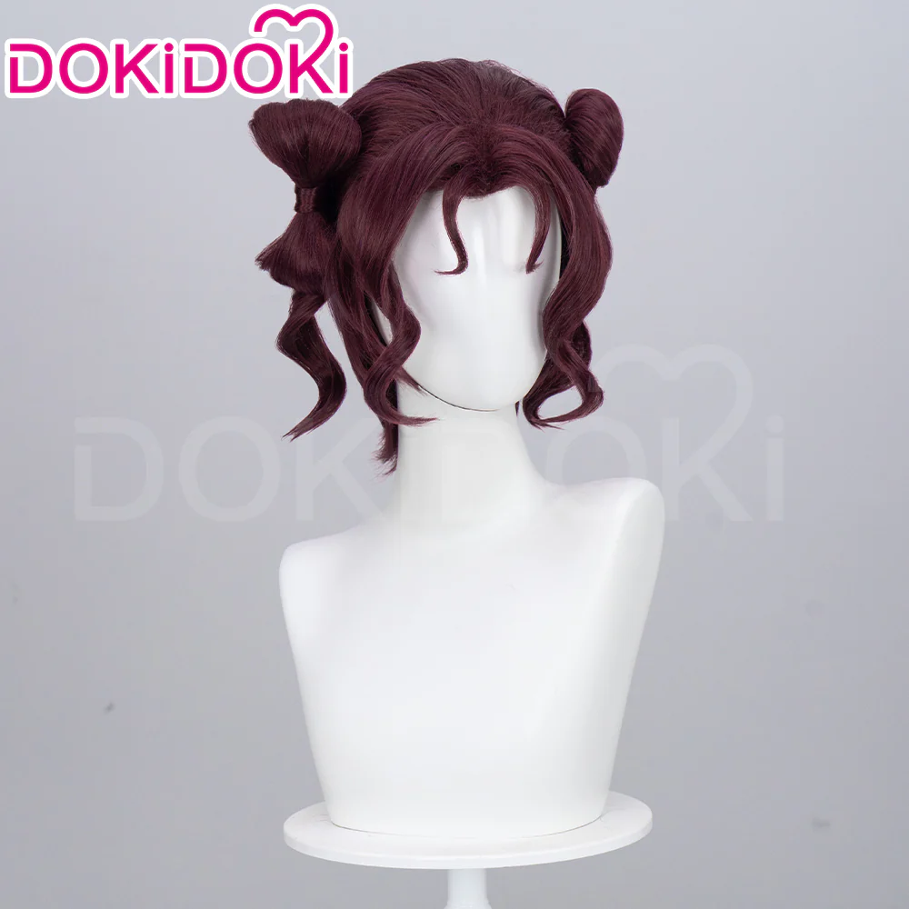 DokiDoki Anime The Apothecary Diaries Cosplay Shisui Wig Short Curly Dark Red Hair - Image 3