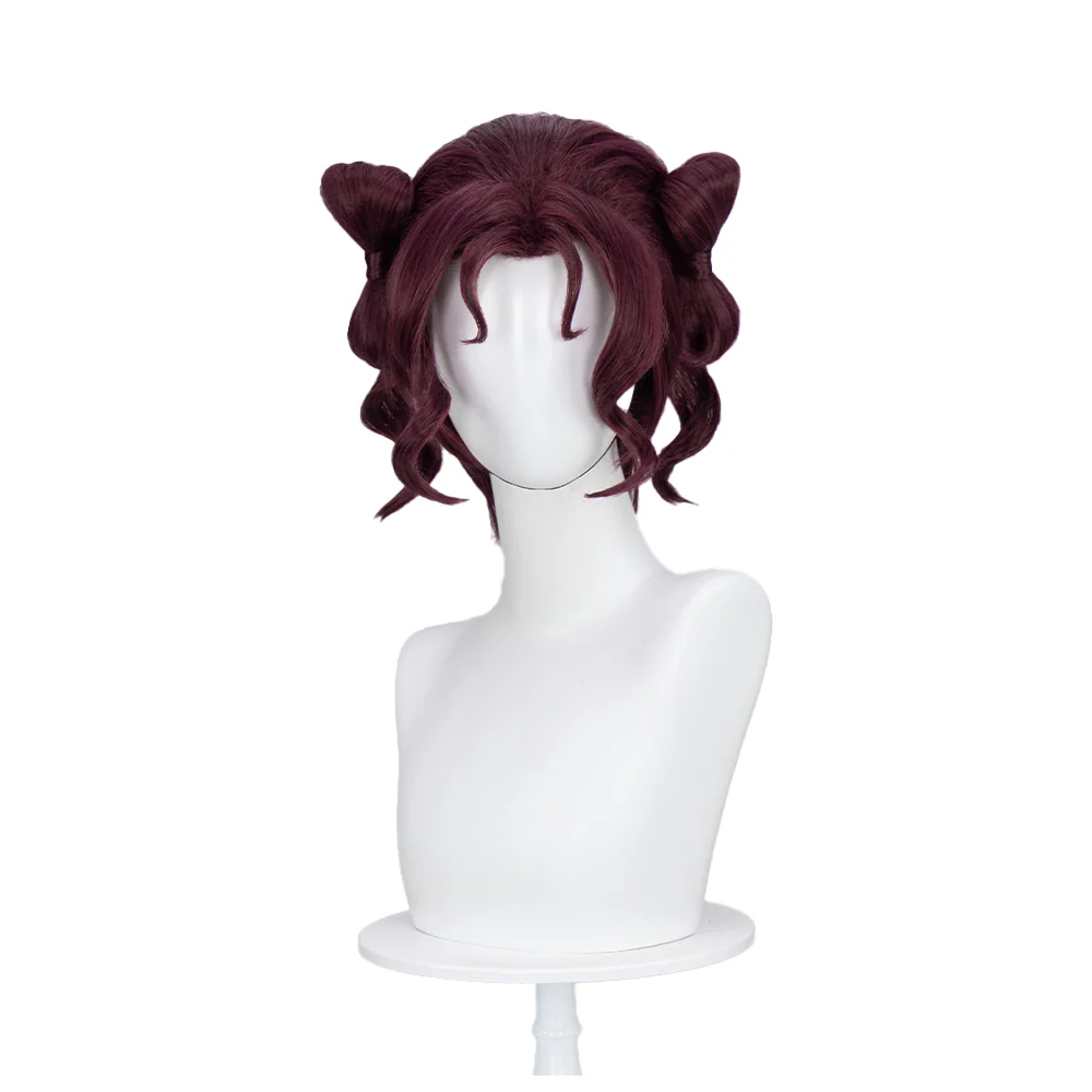 DokiDoki Anime The Apothecary Diaries Cosplay Shisui Wig Short Curly Dark Red Hair - Image 5