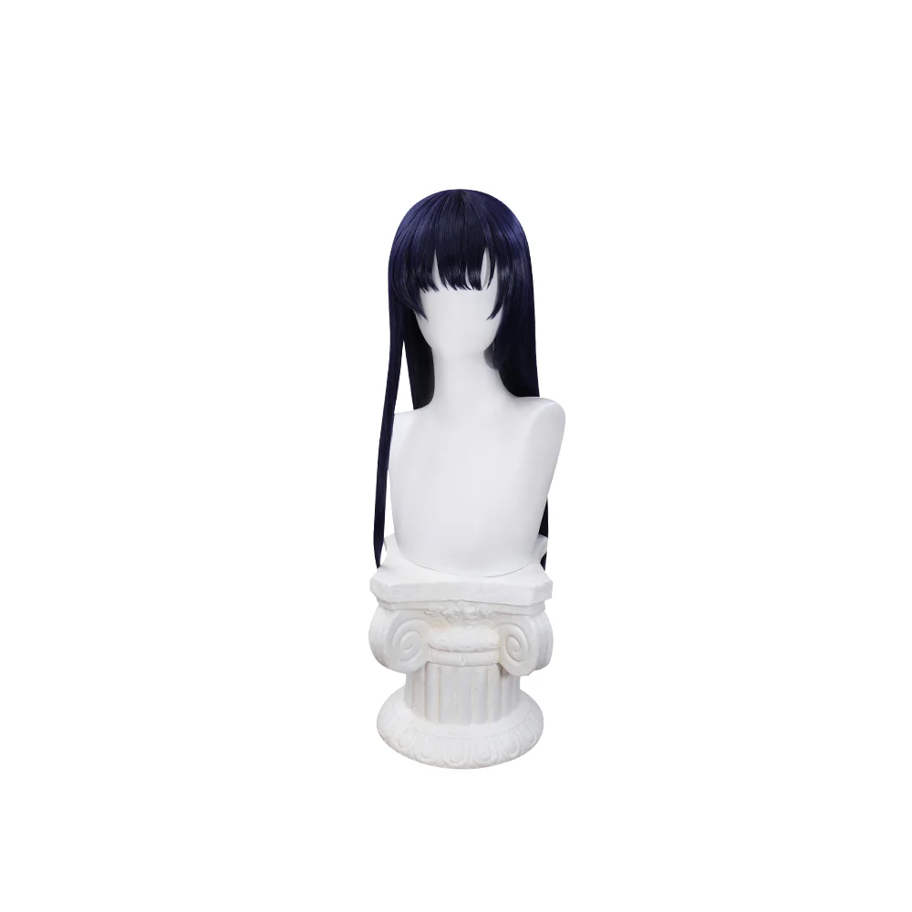 DokiDoki Anime The Dangers In My Heart Cosplay Yamada Anna Wig Long Straight Purple Hair - Image 5