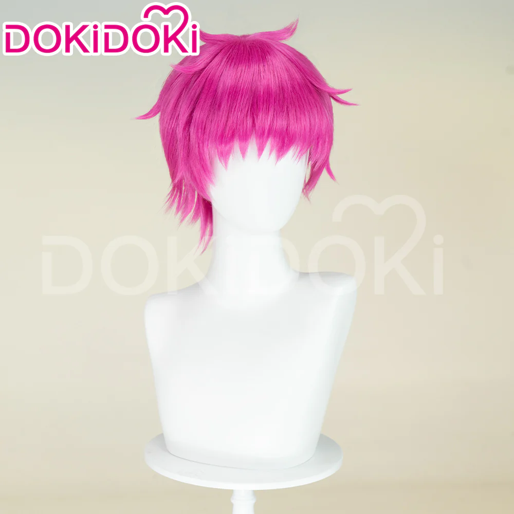 DokiDoki Anime The Disastrous Life of Saiki K. Cosplay Saiki Kusuo Cosplay Wig Short Pink Wig - Image 3