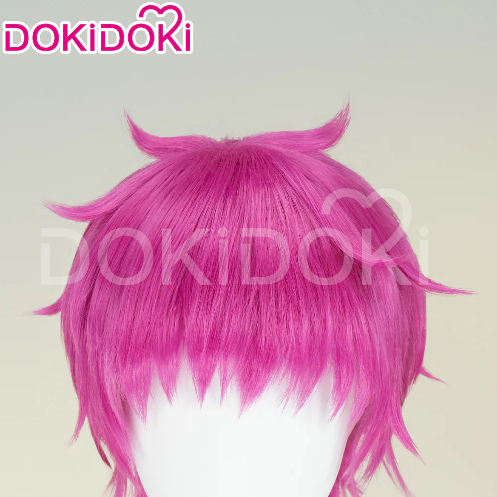 DokiDoki Anime The Disastrous Life of Saiki K. Cosplay Saiki Kusuo Cosplay Wig Short Pink Wig - Image 4