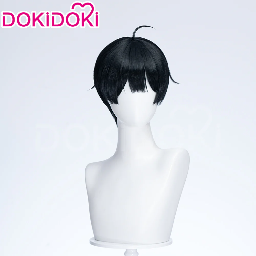 DokiDoki Anime The Fragrant Flower Blooms with Dignity Cosplay Ayato Yorita Wig  Black Short - Image 3