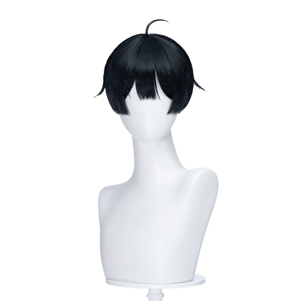 DokiDoki Anime The Fragrant Flower Blooms with Dignity Cosplay Ayato Yorita Wig  Black Short - Image 5