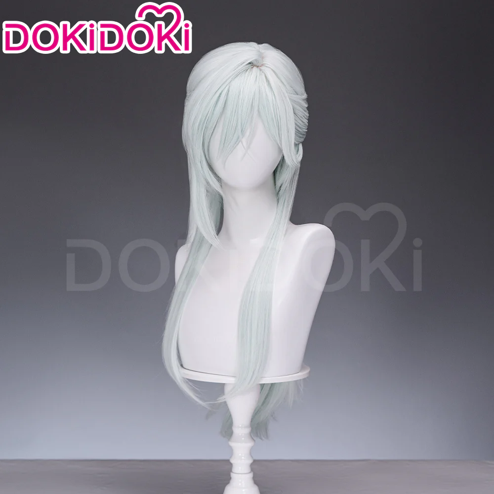 【Ready For Ship】DokiDoki Anime The Fragrant Flower Blooms with Dignity Cosplay Hoshina Subaru Wig Long Straight Silver Hair Ponytail - Image 2