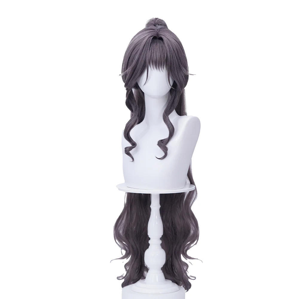 【Partially Ready For Ship】DokiDoki Anime The Fragrant Flower Blooms with Dignity Cosplay Waguri Kaoruko Wig Long Blackish Purple Hair Ponytail - Image 11