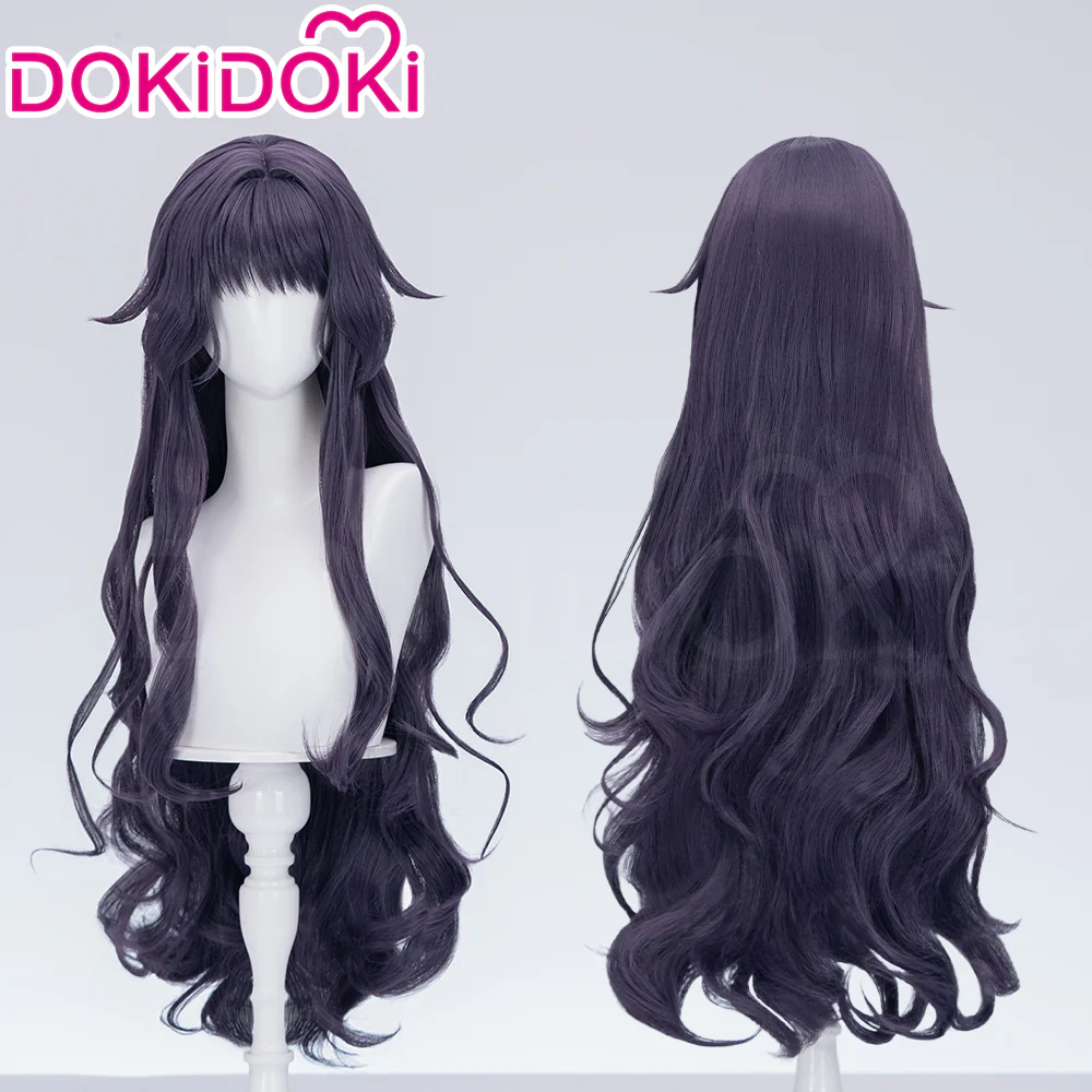 【Partially Ready For Ship】DokiDoki Anime The Fragrant Flower Blooms with Dignity Cosplay Waguri Kaoruko Wig Long Blackish Purple Hair Ponytail - Image 12