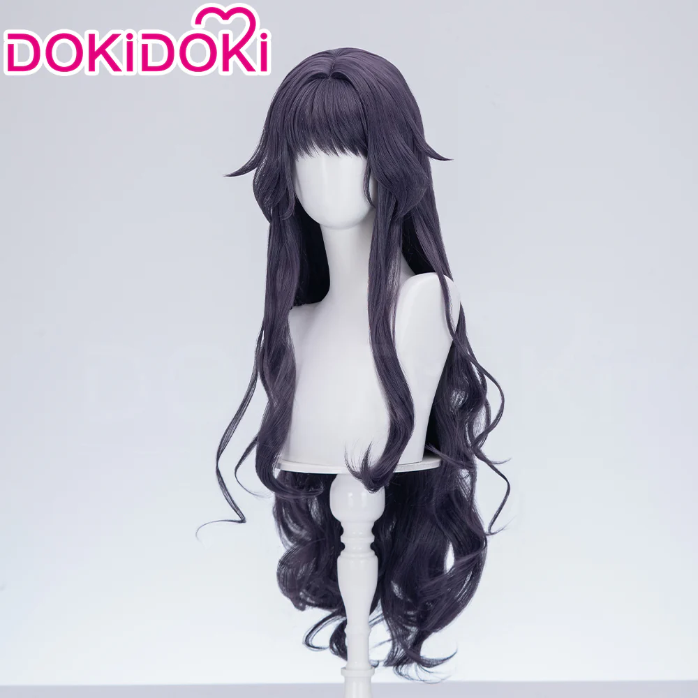 【Partially Ready For Ship】DokiDoki Anime The Fragrant Flower Blooms with Dignity Cosplay Waguri Kaoruko Wig Long Blackish Purple Hair Ponytail - Image 13