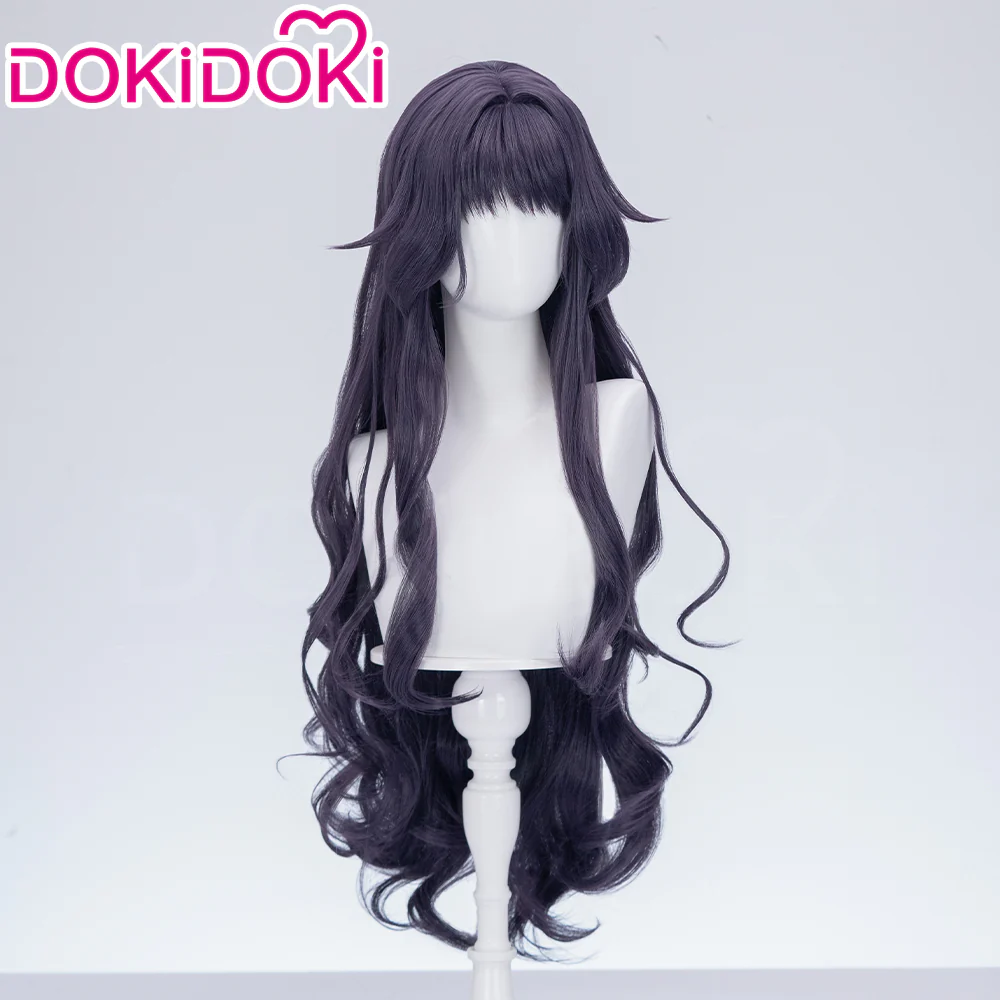 【Partially Ready For Ship】DokiDoki Anime The Fragrant Flower Blooms with Dignity Cosplay Waguri Kaoruko Wig Long Blackish Purple Hair Ponytail - Image 14