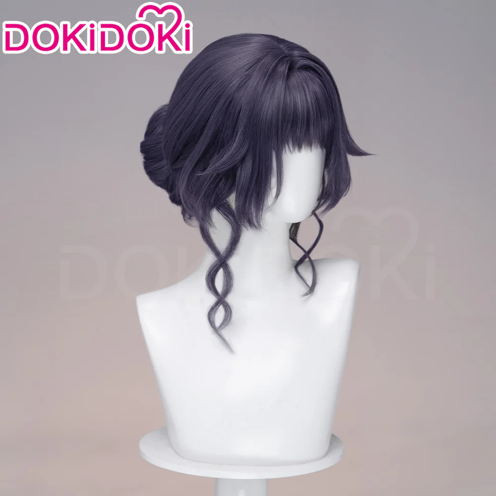 【Partially Ready For Ship】DokiDoki Anime The Fragrant Flower Blooms with Dignity Cosplay Waguri Kaoruko Wig Long Blackish Purple Hair Ponytail - Image 18