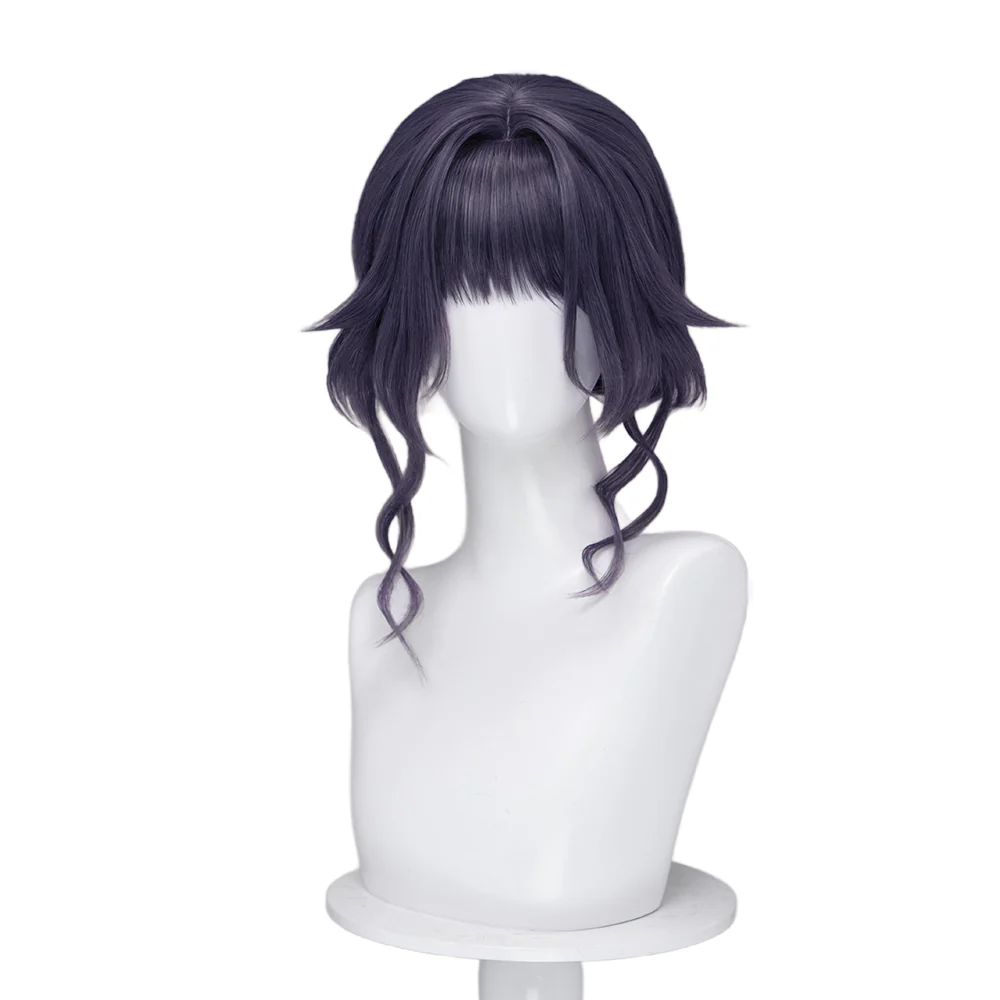 【Partially Ready For Ship】DokiDoki Anime The Fragrant Flower Blooms with Dignity Cosplay Waguri Kaoruko Wig Long Blackish Purple Hair Ponytail - Image 20