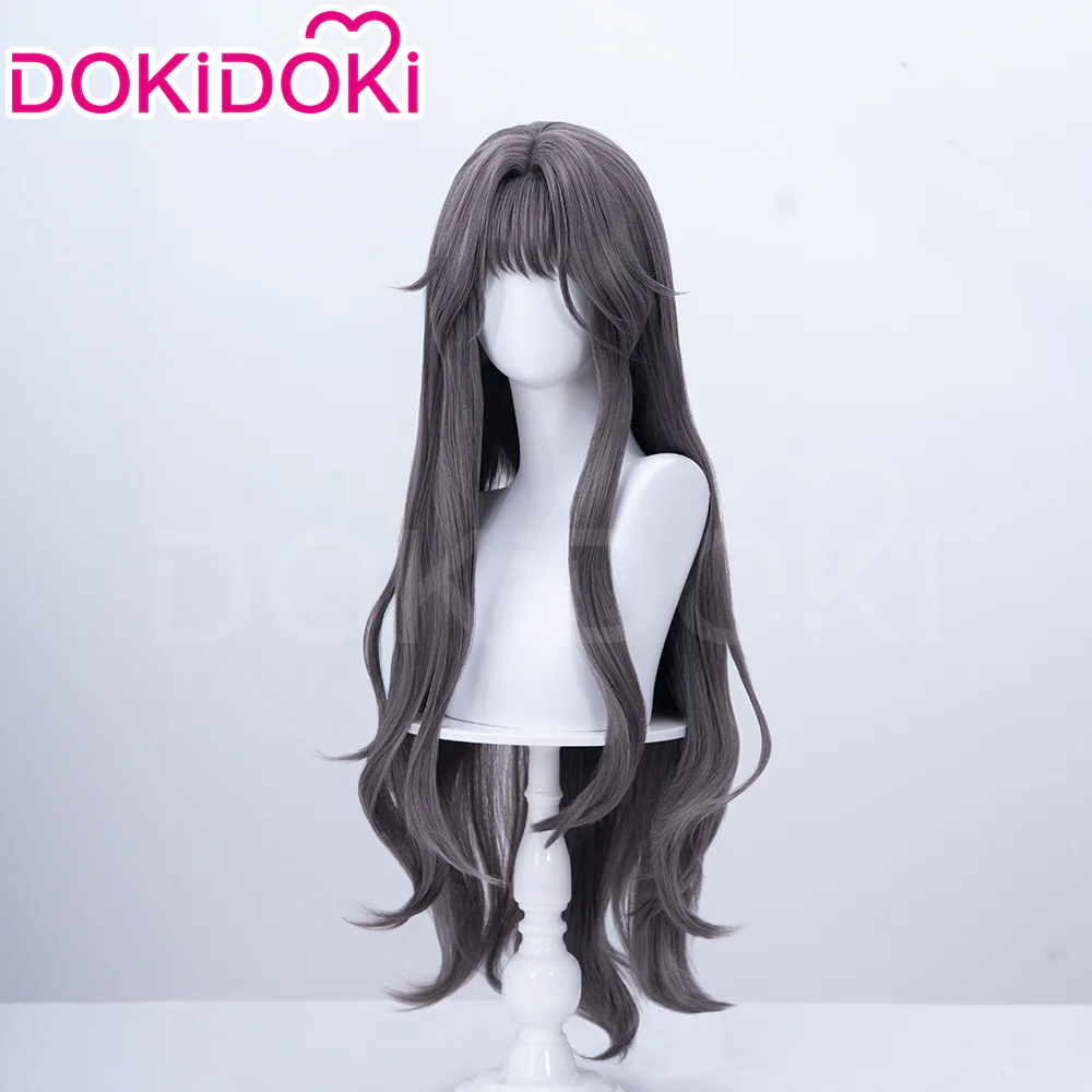 【Partially Ready For Ship】DokiDoki Anime The Fragrant Flower Blooms with Dignity Cosplay Waguri Kaoruko Wig Long Blackish Purple Hair Ponytail - Image 3