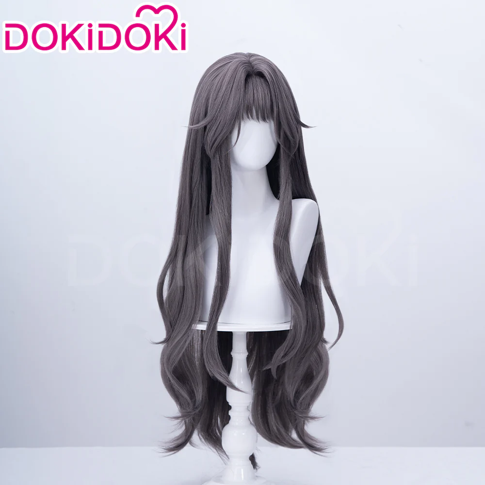 【Partially Ready For Ship】DokiDoki Anime The Fragrant Flower Blooms with Dignity Cosplay Waguri Kaoruko Wig Long Blackish Purple Hair Ponytail - Image 4