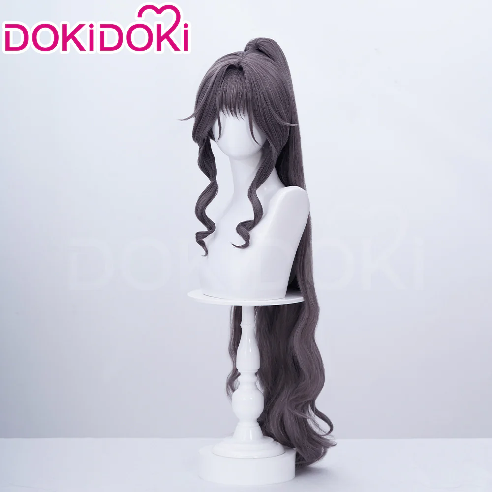 【Partially Ready For Ship】DokiDoki Anime The Fragrant Flower Blooms with Dignity Cosplay Waguri Kaoruko Wig Long Blackish Purple Hair Ponytail - Image 8